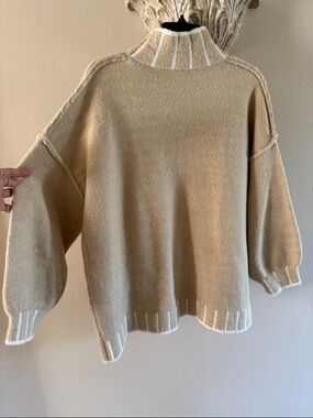 Cozy Cream Funnel Neck Women’s Sweater